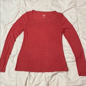 Thin ribbed long sleeve